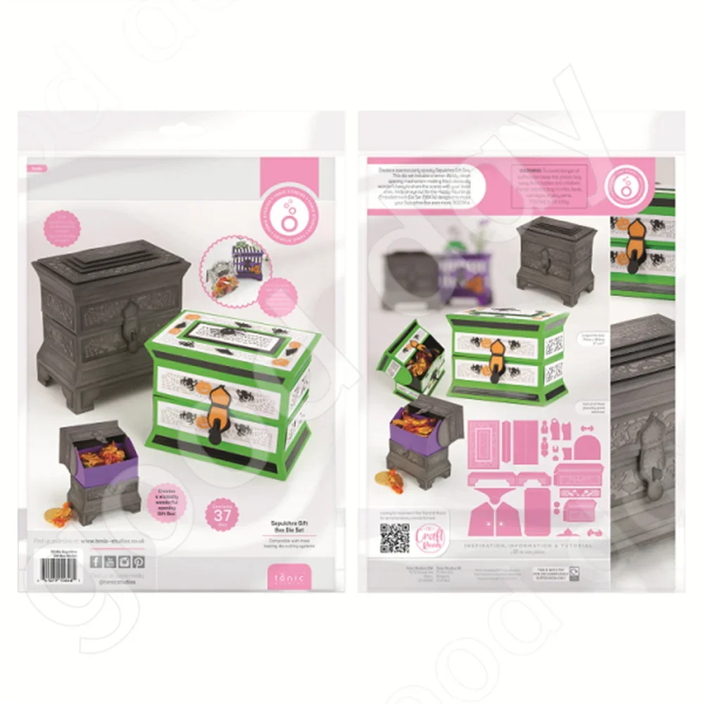 Гравировочная коробка на Хэллоуин украшение металлические Вырубные штампы