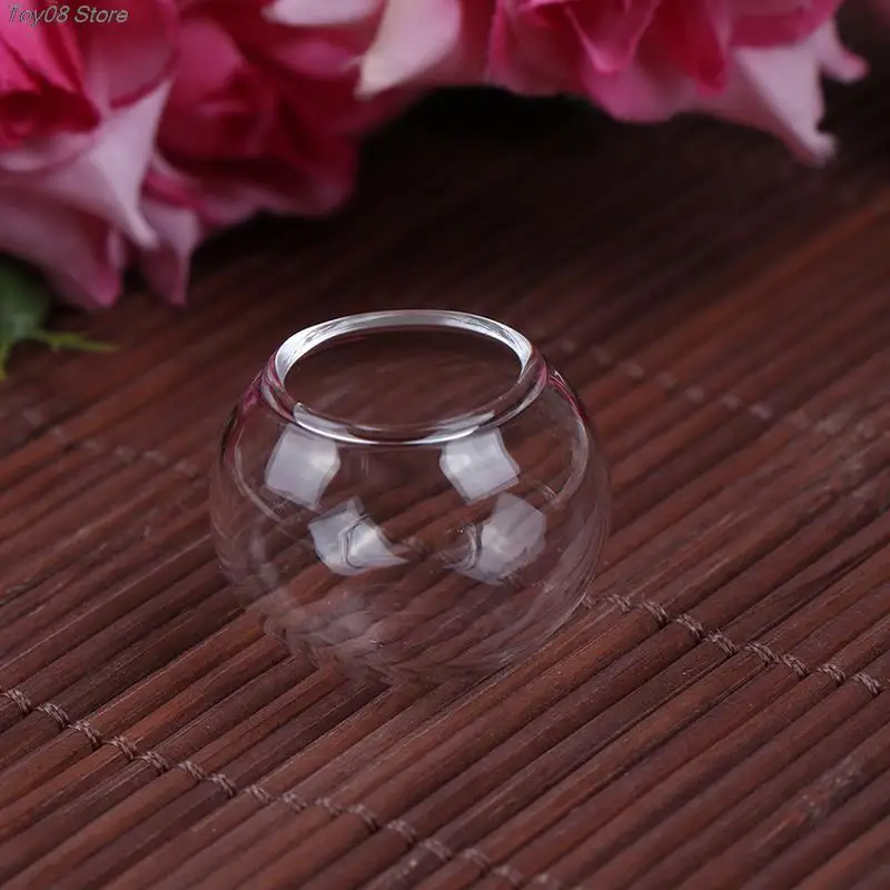 

1pc Dollhouse Miniature Glass Fish Tank Transparent Aquarium Dollhouse Home Ornaments Kids Toys Doll Gift Pretend Play Toy