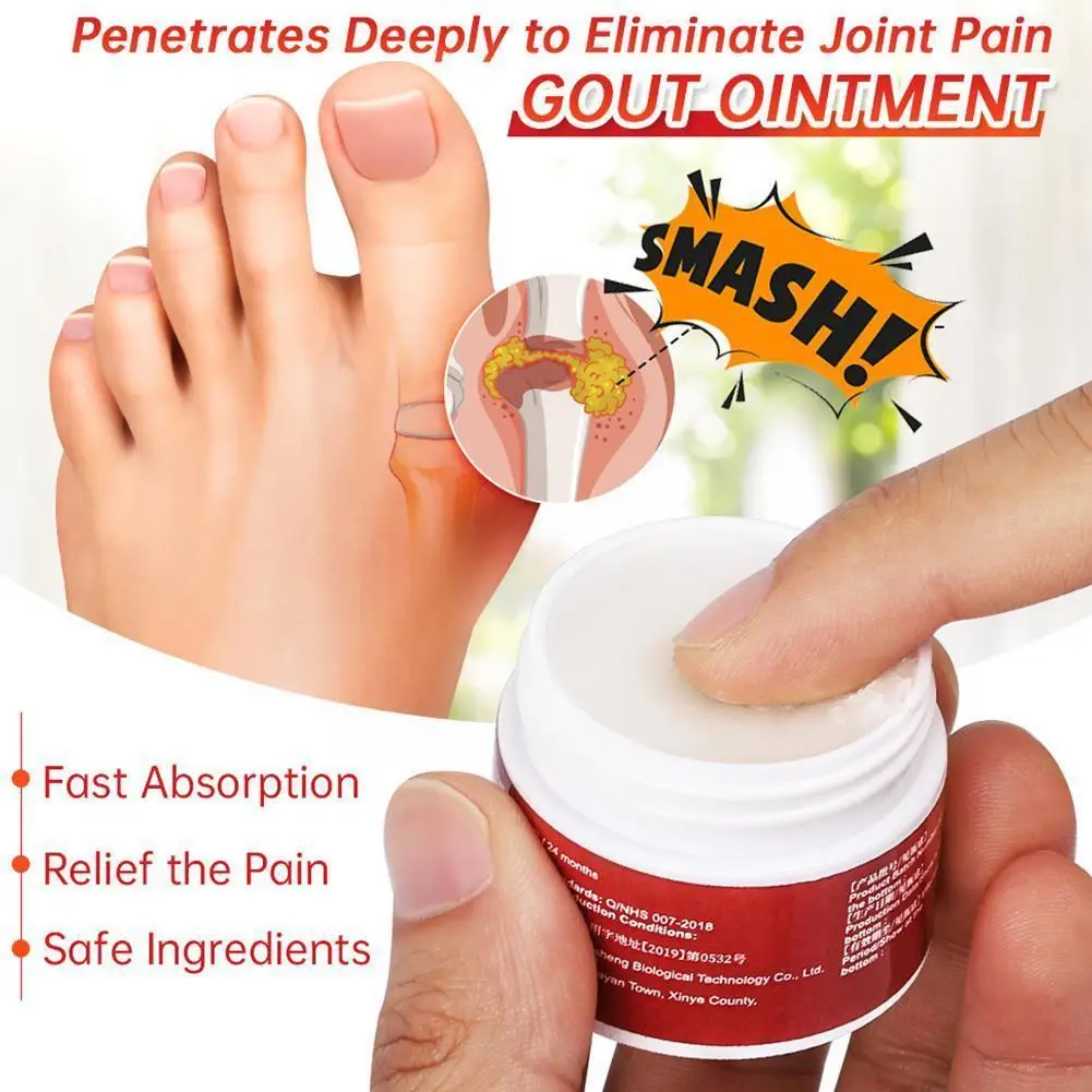 

1Pc Gout Treatment Ointment Artritis Finger Bunion Feet Care Medical Analgesic Toe Relief Cream Pain 10g Plaster Chinese R0B5