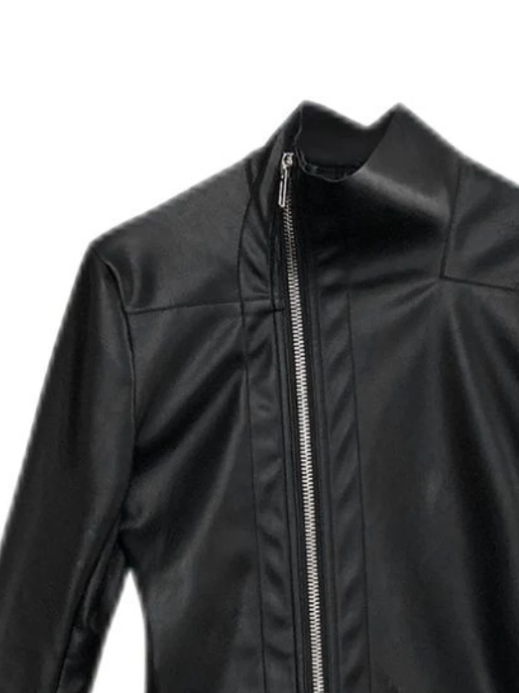 Женская куртка из искусственной кожи Y2k