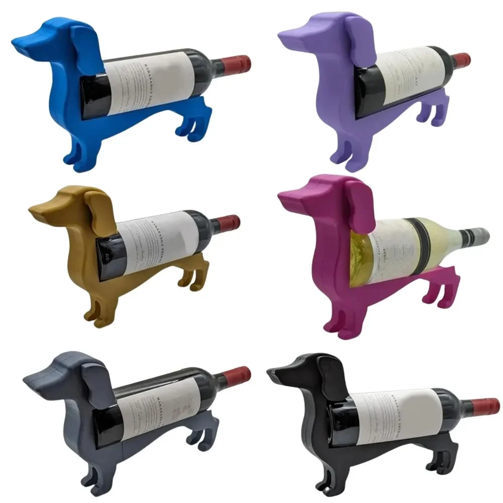 6-цветная винная стойка такса держатель для бутылки вина забавная столешница