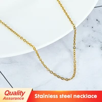 stainless steel chain necklace men women jewelry necklaces vintage gold tone solid metal chain necklace for brithday gifts