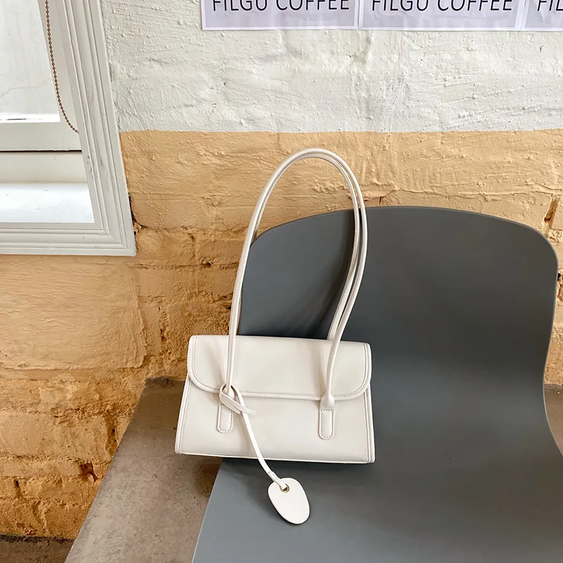 

2022 Summer New Women's Bag Trend Korean Fashion Casual Simple Solid Color Versatile Texture Western Style Portable Shoulder Und