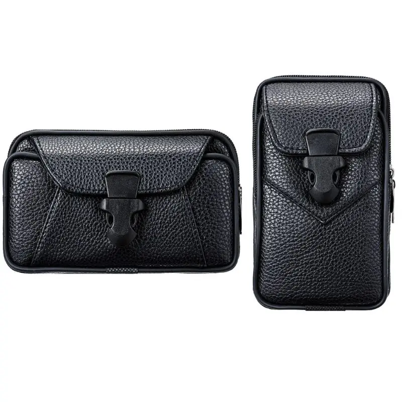 

Vintage Men Waist Fanny Pack Belt Bag PU Leather Phone Travel Hip Hanging Purse 066F
