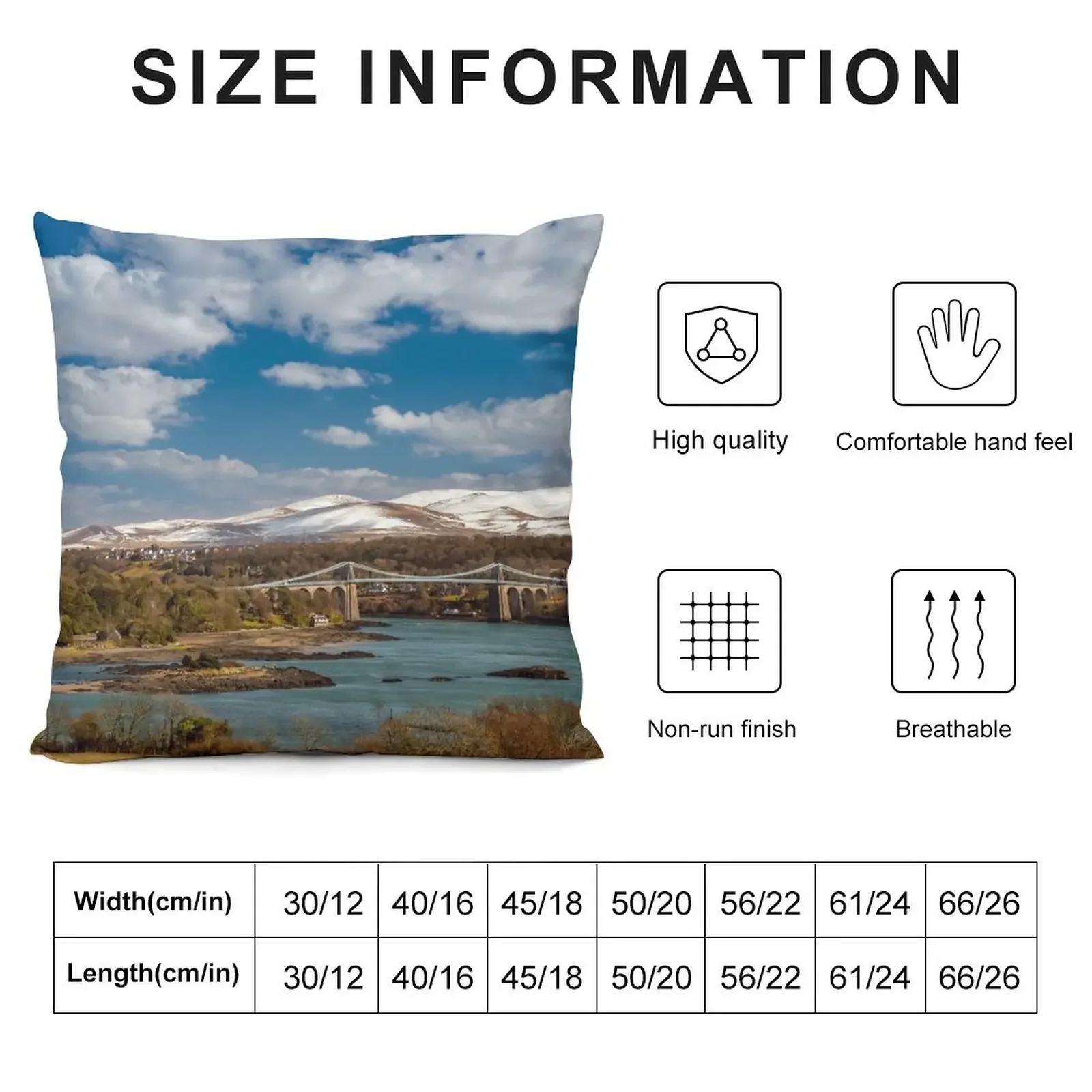 Menai Bridge Snowdon Anglesey декоративная подушка декоративные подушки для гостиной декор