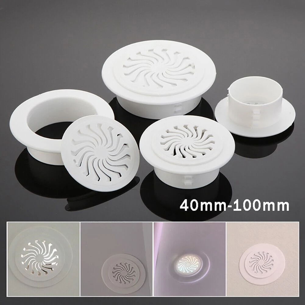 

1 Pc Plastic Cover For Air Conditioning Holes And Openings With Shutters Round Ducting Ceiling Wall Hole Ventilation 40-100mm