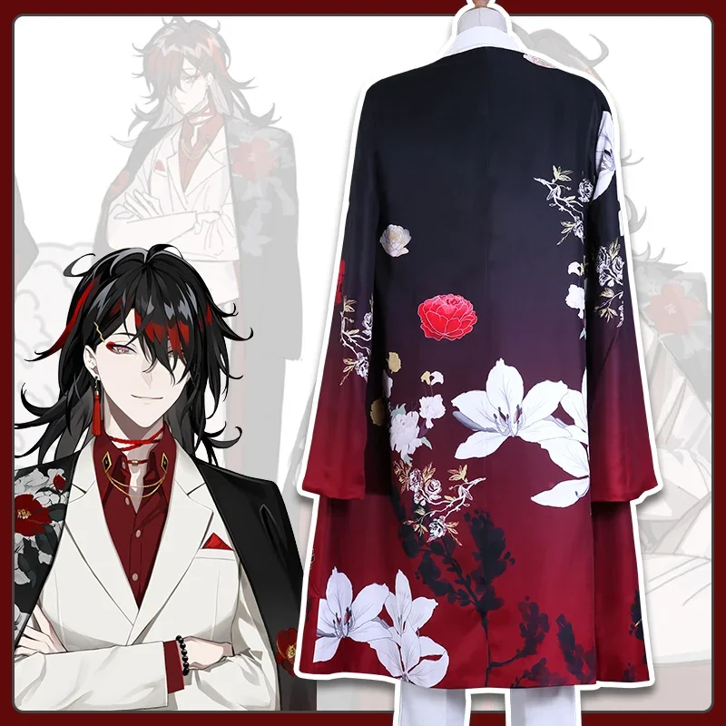 Vtuber Hololive vox Akuma косплей аниме костюм Хэллоуин комплект для вечеринки Luxiem Vox кимоно