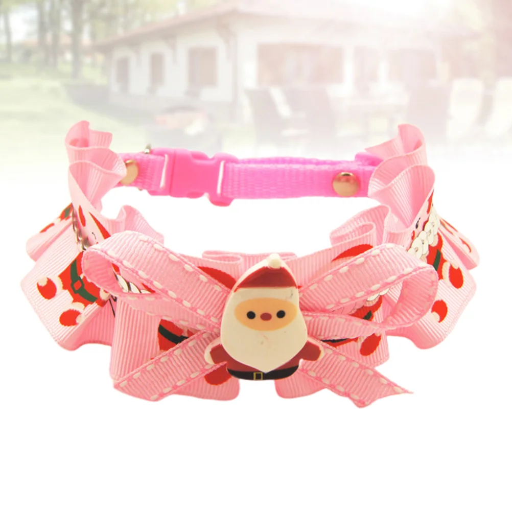 

Holiday Puppy Collar Christmas Puppy Collar Bows Holiday Cat Collar Neck Accessories Santa Collar