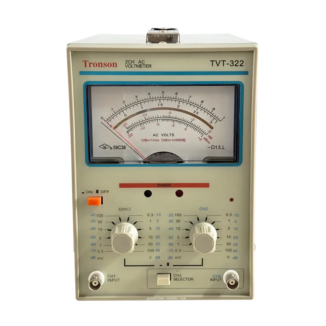 Двухканальный цифровой аналоговый милливольтметр TVT-322 двойной игольчатый новый