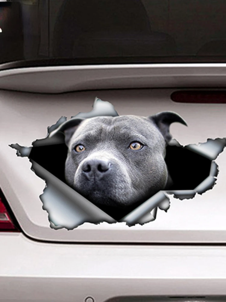 Pitbull Автомобильная наклейка рваная металлическая светоотражающая