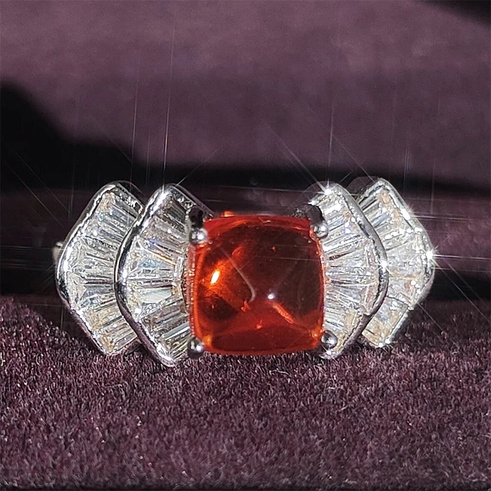 Новинка 2023 роскошное обручальное кольцо синего и зеленого цвета с принцессой