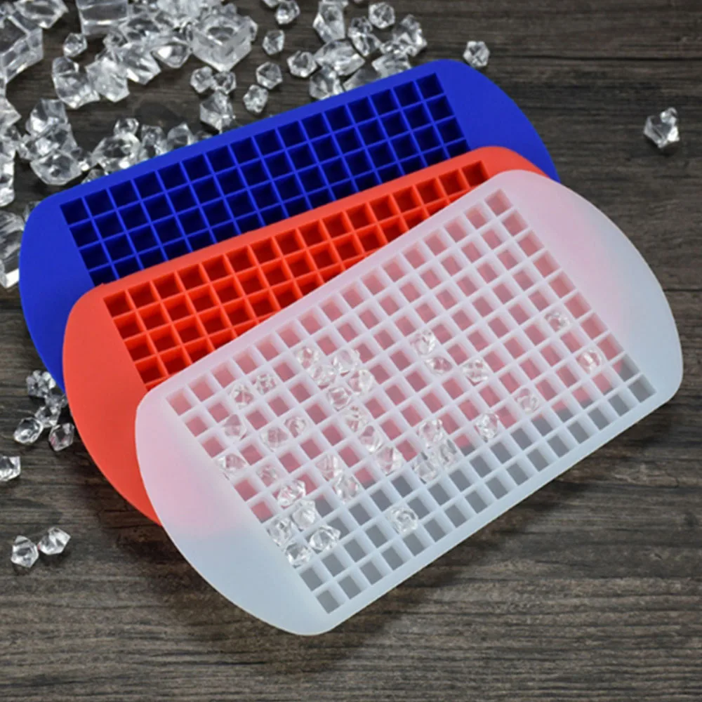 

160 Grid Mini Square Ice Maker Mold Ice Cube Silicone Mold Silicone Ice Cube Maker Foldable Ice Cube Tray Kitchen Popsicle Mold