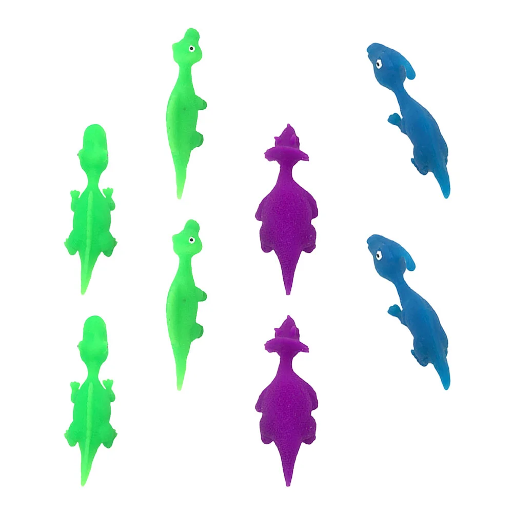 

8 Pcs Dinosaur Toy Finger Catapult Plaything Party Favor Stretchy Toys Slingshots Simulation Outdoor Animal Decompression