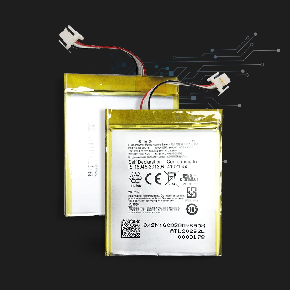 

Аккумулятор 890 мАч для Amazon Kindle 4 5 6 D01100 515-1058-01 MC-265360-S аккумулятор