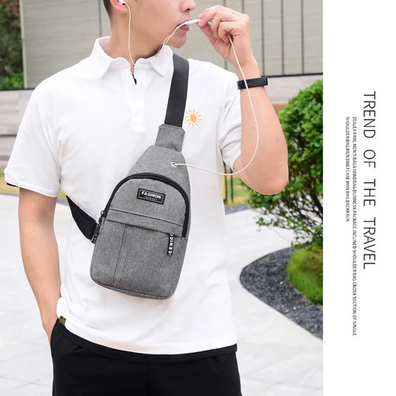 Мужская нагрудная сумка новая модная повседневная спортивная водонепроницаемая