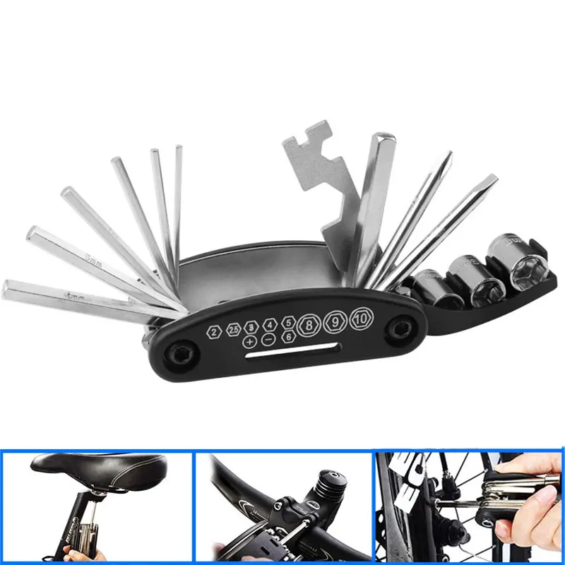 

16 в 1, набор инструментов для ремонта велосипеда