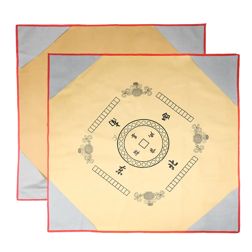 

Большой кожаный бархатный коврик, скатерть для Маджонга с карманом, утолщенный звукопоглощающий домашний коврик