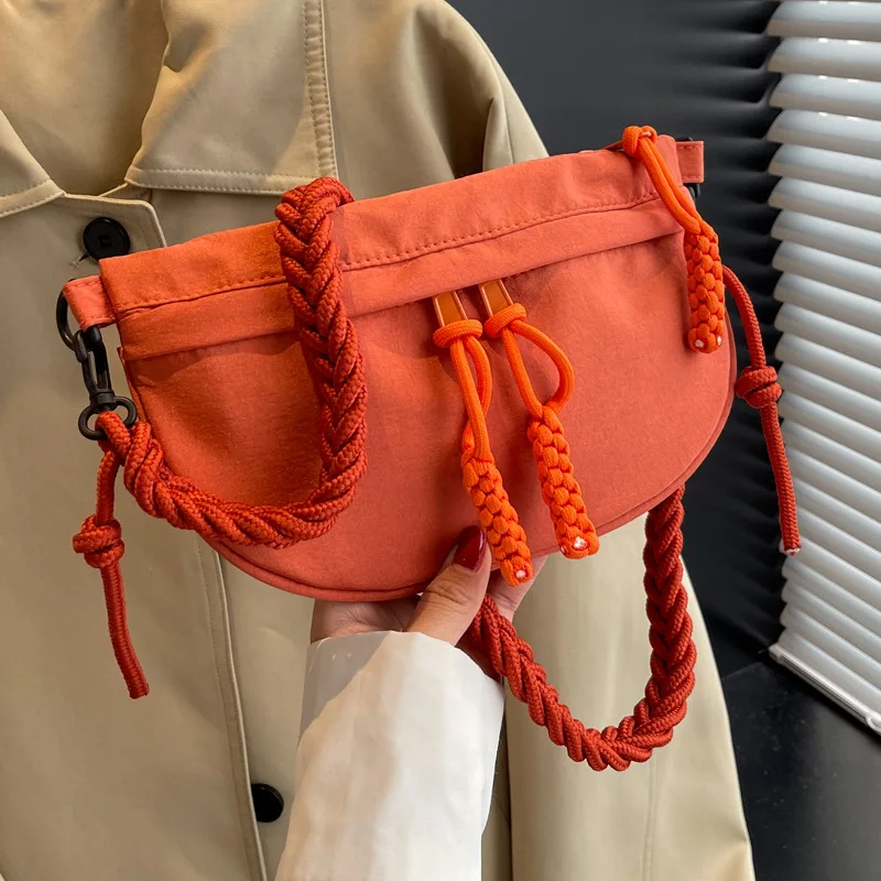 

Casual Cloth Women's Small Shoulder Bags Fashion Ladies Zipper Crossbody Bag Solid Color Female Purse Handbags Phone Pouch