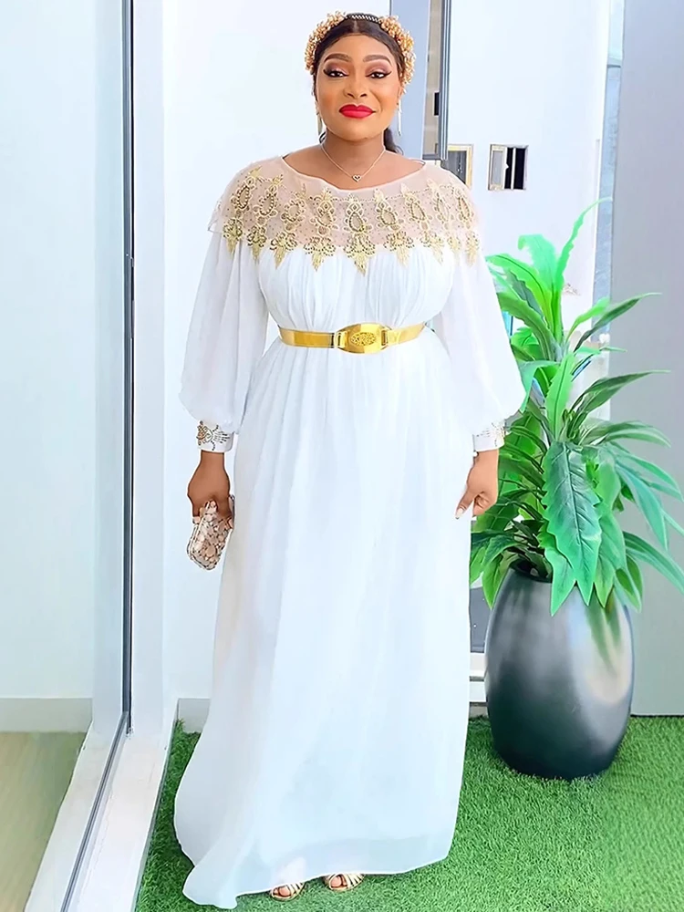 Шифоновые платья с длинным рукавом африканские женские наряды Дашики Дубай