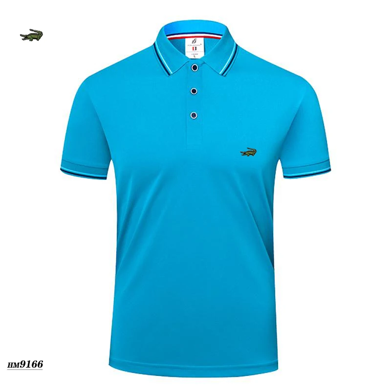 

Мужская хлопковая рубашка с короткими рукавами, повседневная брендовая футболка-поло с вышивкой, лето 2023