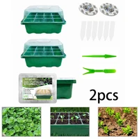 14pcs seedling tools 12cell tray growth lights watertight bases plant labels greenhouse gardening pp plant starter nursery trays
