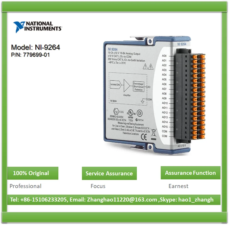 

NI 9264 Analog Output Module Spring Terminal 779699-01