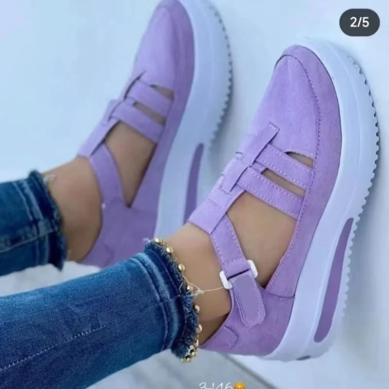 2023 Summer New Breathable Mesh Wedge Casual Sport Shoes Plus Size 43 Non Slip Woman Vulcanize Shoes Platform Women Sneakers