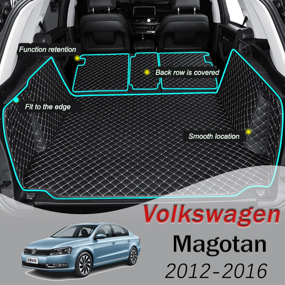 

Кожаный коврик для багажника автомобиля Vlokswagen Magotan 2012-2016, автомобильный коврик для багажника, подкладка для груза, автомобильные аксессуары...