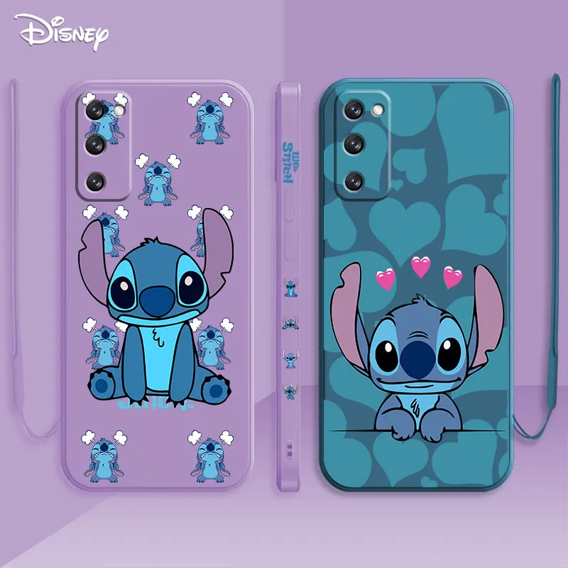 

Stitch Simple Case For Samsung Galaxy S22 Ultra S20 FE S21 Plus 5G S10 S9 S8 Note 10 20 Multicolor Liquid Silicone Phone Coque