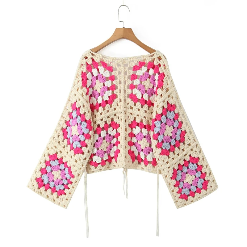 KEYANKETIAN богемный праздничный вязаный кардиган с бантом на шнуровке и кисточками