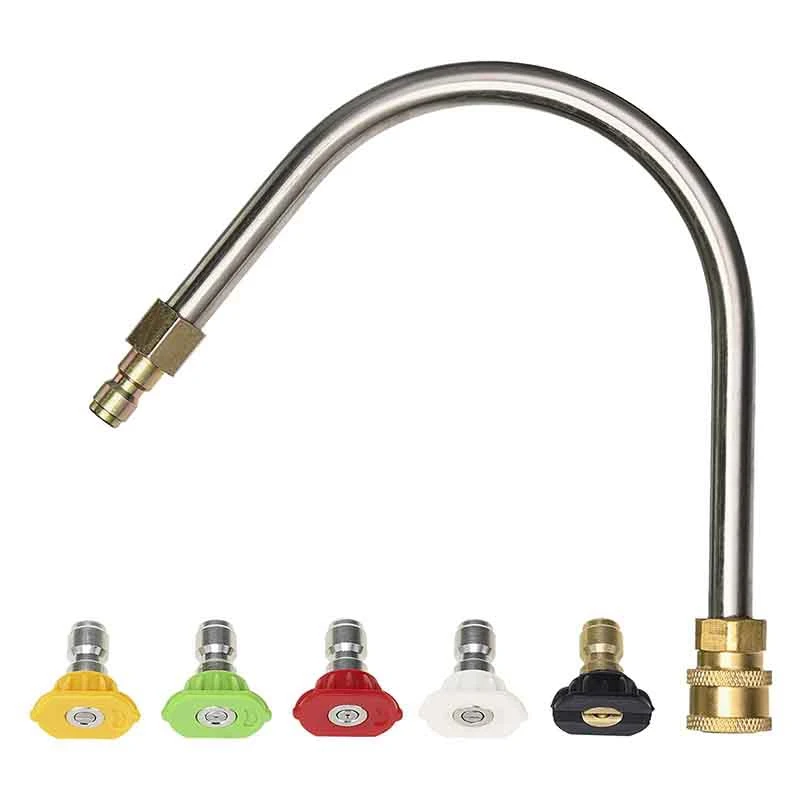 

Аксессуары для мойки автомобилей высокого давления, быстрое подключение 1/4, без мертвого угла, удлинитель на 360 градусов, 5 насадок