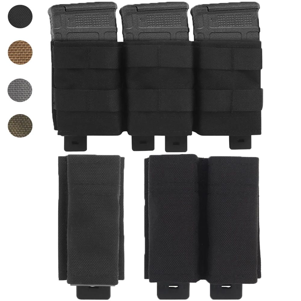 

Tactical Quick Access Magazine Pouch Molle Single/Double/Triple Universal Mag Bag 9mm/5.56mm Mag Sleeve for M4 AR AK Airsoft Gun