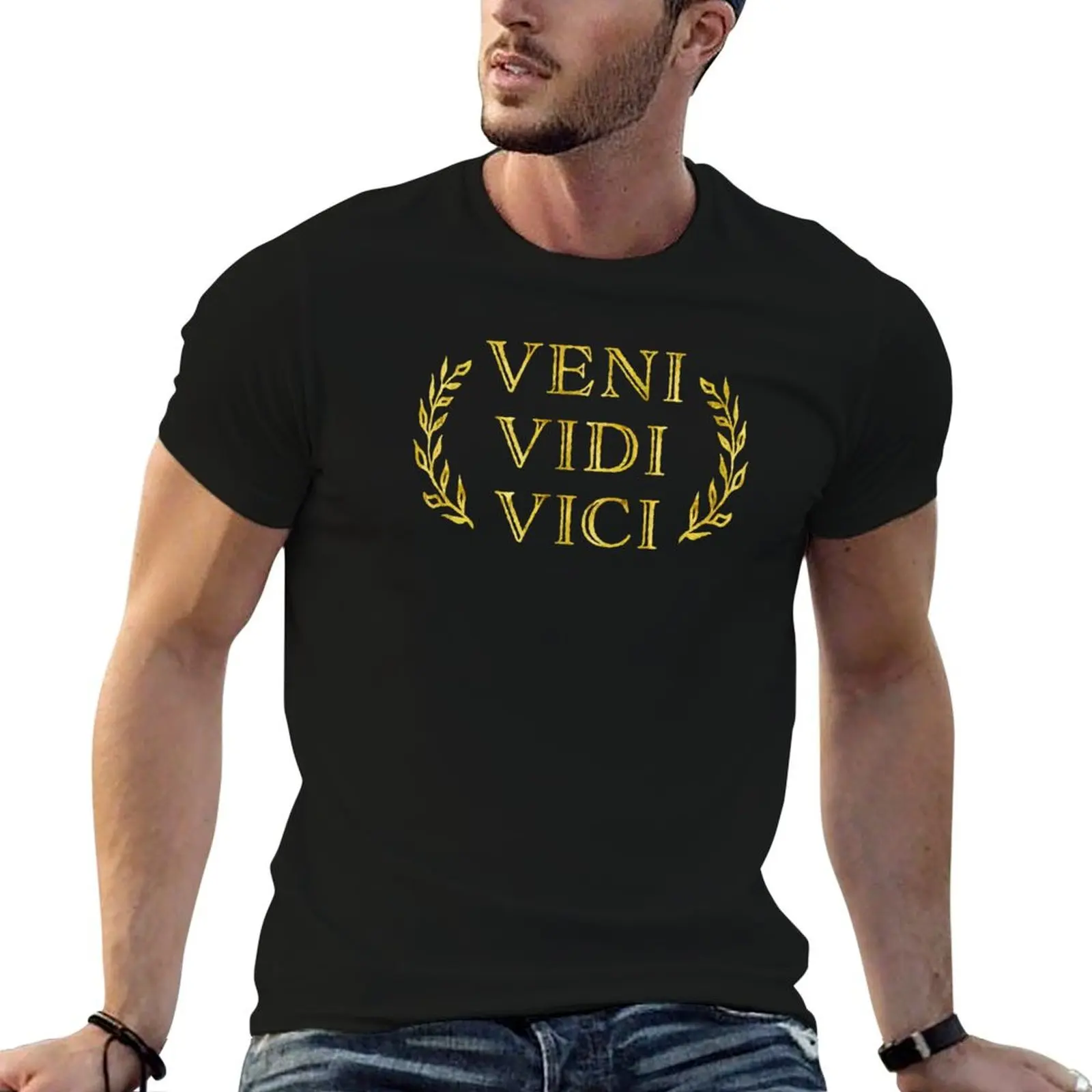 Фото Футболка Veni Vidi Vici Game Winner, мужские футболки с графическим рисунком, футболки с принтами, мужские футболки в стиле аниме, футболка №1