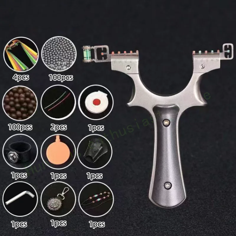 

High Precision Stainless Steel Slingshot Quick Compression Clip Outdoor Hunting Catapult Shooting Competition