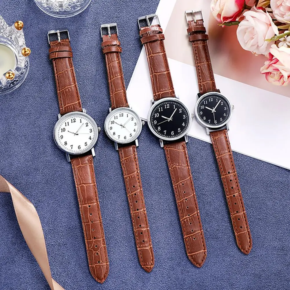 

Fashion Quartz Watch Lightweight Men Women Quartz Wrist Watch Elegant Pin Buckle Dress Watch Jewelry Accessories