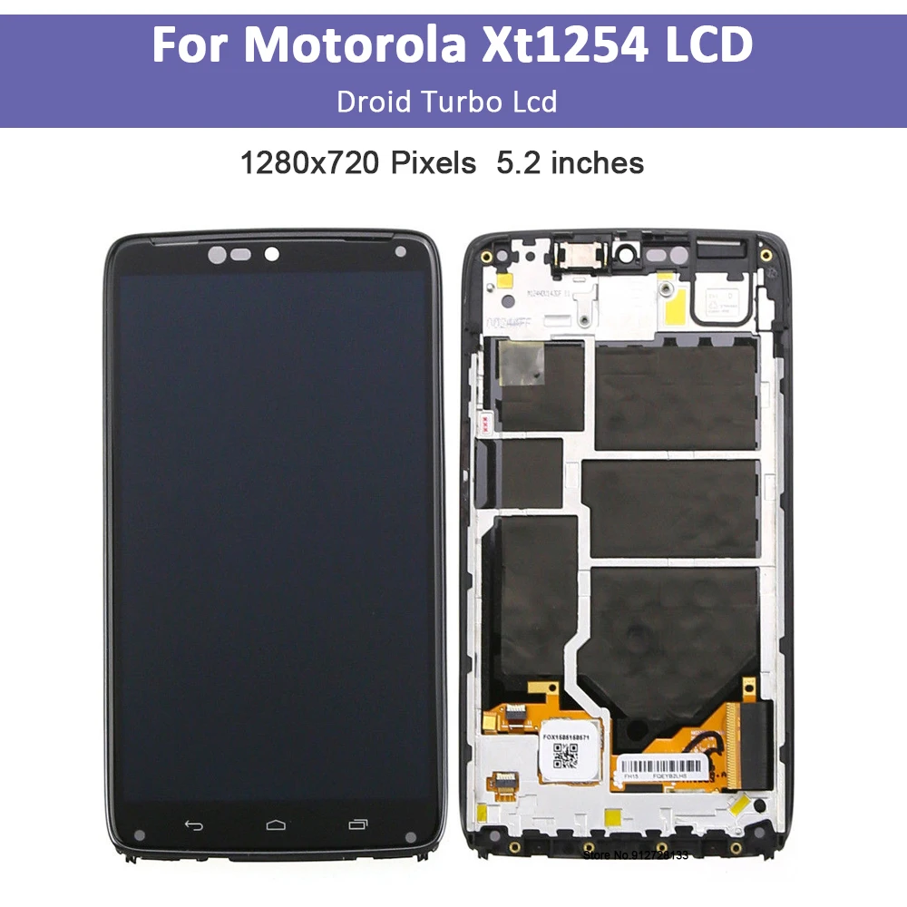 Оригинальный ЖК-дисплей 5 2 дюйма для Motorola Droid Turbo XT1254 с сенсорным экраном и рамкой