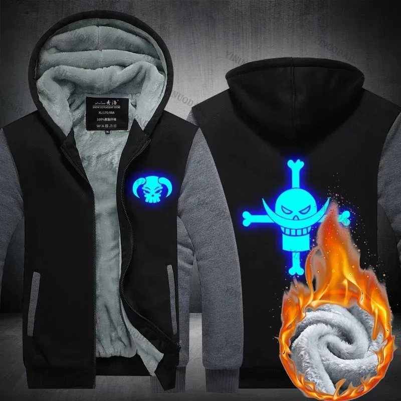 Эдвард Ньюгейт Ace Law One P толстая толстовка с капюшоном светящаяся Зоро аниме