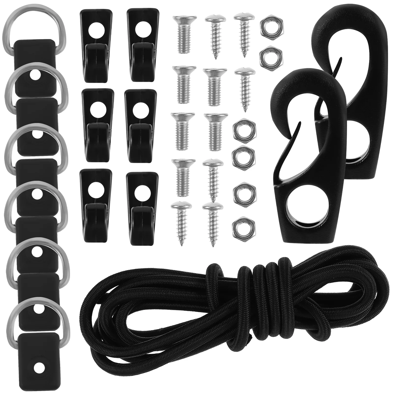 

D-shaped Buckle Yacht Rope Marine Elastic Kayak Paddle Holder Dock Mooring Line