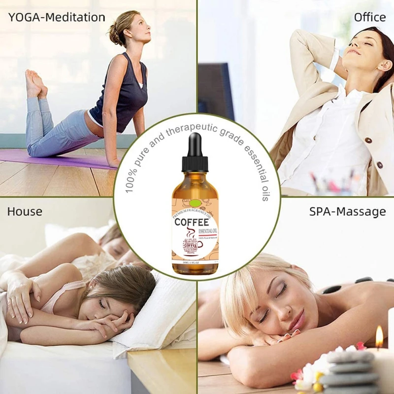 Кофейное эфирное масло отлично подходит для массажа терапия снятия стресса Relief