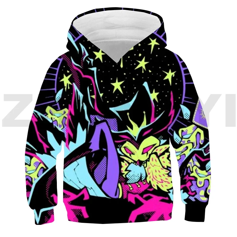 Детская толстовка с капюшоном и 3D-принтом Helluva Boss уличная одежда в японском стиле