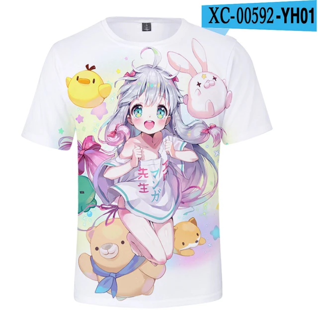 

Новинка Eromanga Sensei Kawaii 3d Harajuku женская летняя футболка 3d топы с коротким рукавом Футболка Милая Kawaii Ретро инновация