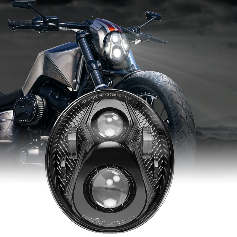 

LED Headlight with White DRL Hi Lo Beam Headlamp Fit for 2018 2019 2020 Breakout 114 107 FXBR FXBRS Headlight Assembly