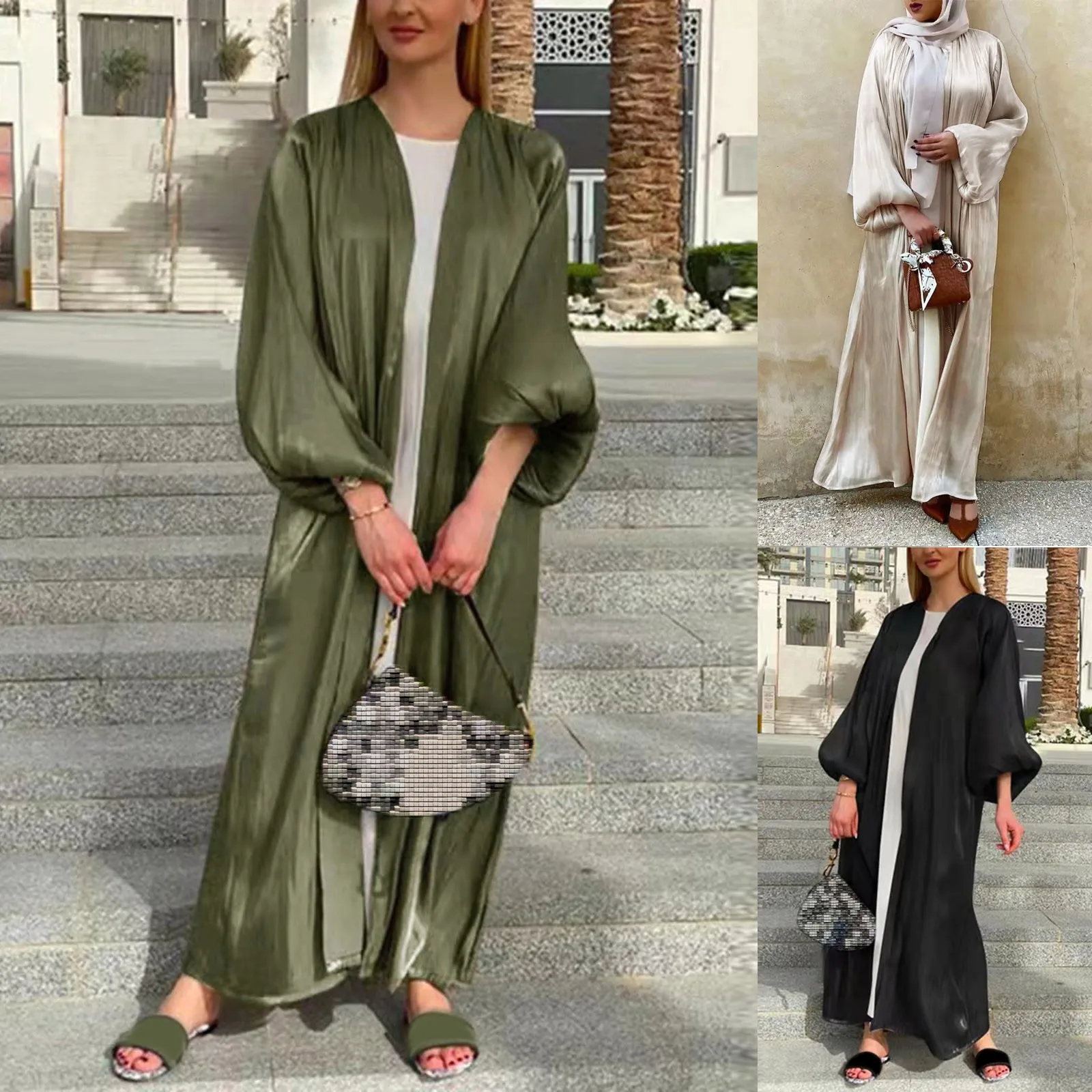 

Women's Muslim Soft And Elegant Solid Cardigan Loose Long Cardigan Super Comfy High Quality Daily Beautiful Coats Fast Shipping