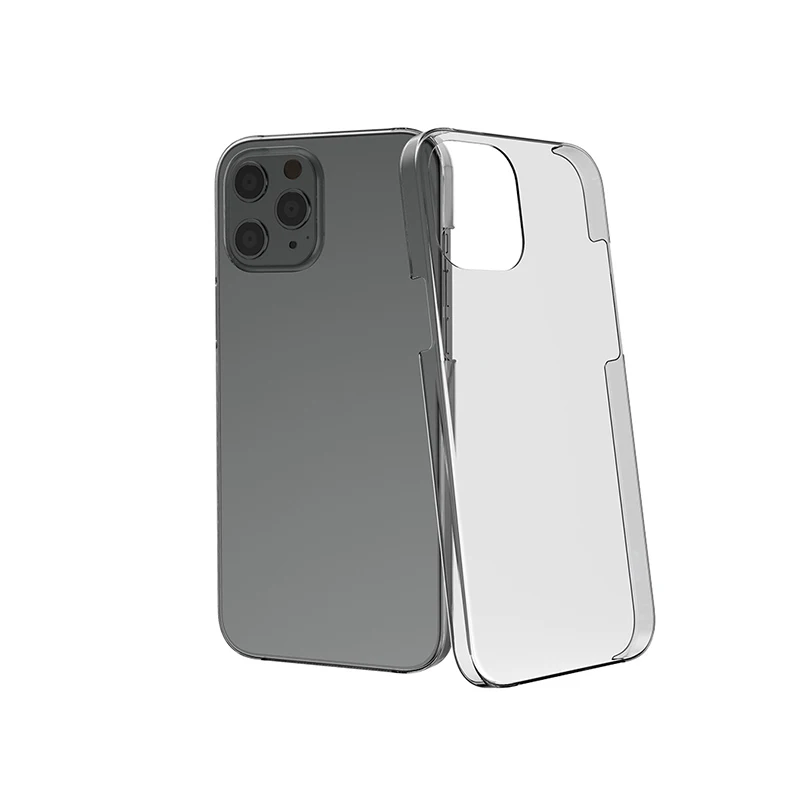 

Glossy Half Wrap Transparent Pc Hard Phone Case For Iphone 14 Plus 13 12 Mini 11 Pro Max Lens Protection Material Fundas