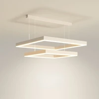 living room chandelier 2022 new modern simple atmosphere main lamp minimalist white square lamp cream wind lighting