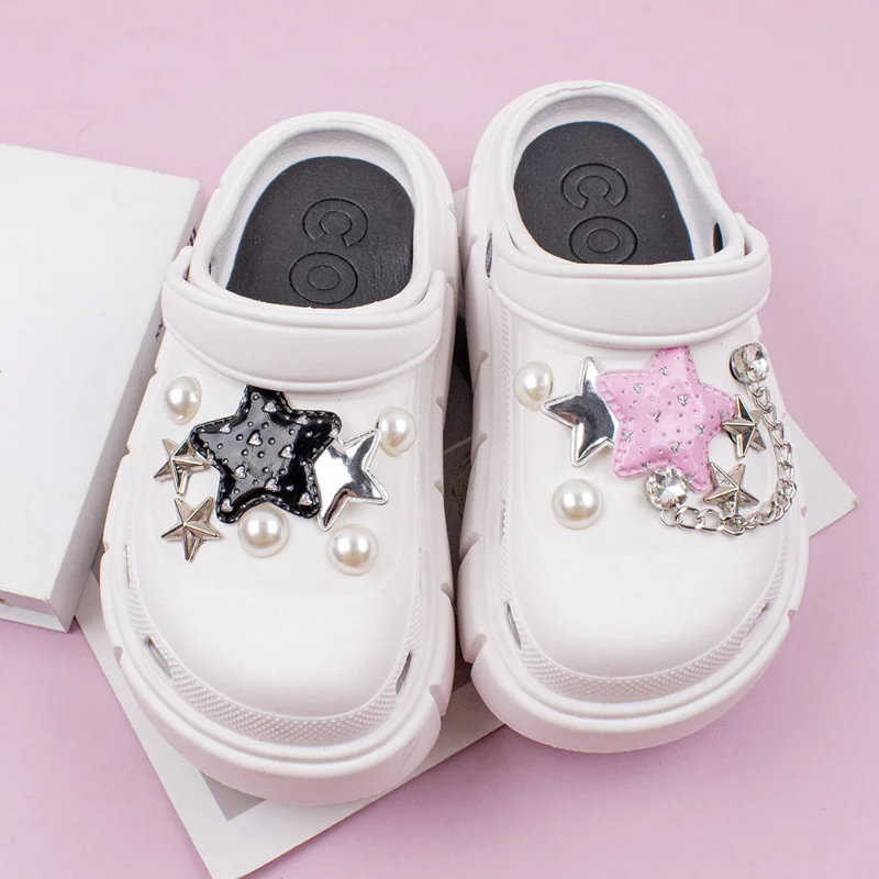 

Trend All-match Shoes Charms for Croc Bundle Quality Croc Charms Designer Lovely Stars Garden Shoe Buckle Fashion New Arrivals