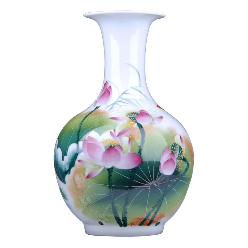 

Цзиндэчжэнь, керамическая Новая китайская ручная роспись, знаменитая ваза для дома, гостиной, ТВ, украшение для шкафа