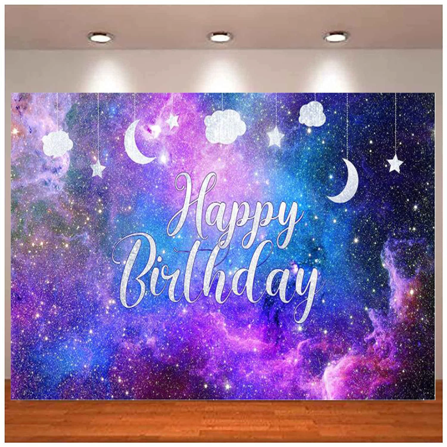 

Photography Backdrop Space Cosmic Galaxy Starry Universe Nebula Stars Background Banner Kids Birthday Party Baby Shower Decor