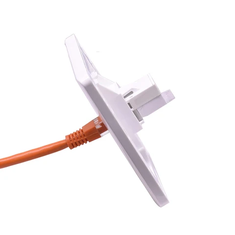 Розетка rj45, сетевая панель, модульный разъем, 1 порт cat5e cat6, белый Keystone, ПК, настенная лицевая панель, лицевая панель, компьютер без инструментов, 86 мм