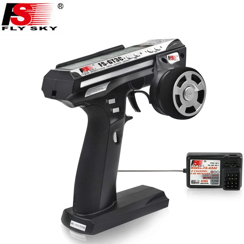 

Flysky FS GT3C Remote Control 3 Channel 2.4GHz AFHDS RC Transmitter with CAR System /w Battery GR3E RC Receiver for RC Car Boat
